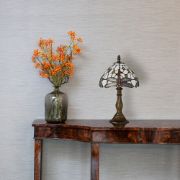 Picture of Stained Glass Table Lamp Traditional Mosaic Butterfly Lampshade 34CM Tall Light