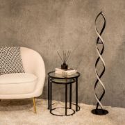 Picture of Matt Black Double Twist Floor Lamp Integrated LED Standing Light Living Room Lounge Lighting