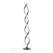 Picture of Matt Black Double Twist Floor Lamp Integrated LED Standing Light Living Room Lounge Lighting