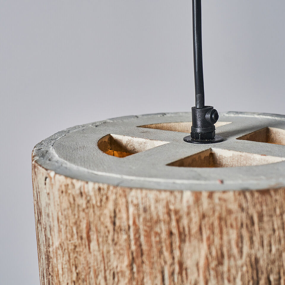 Rustic Wood Cylinder Living Room Lighting LED Bulb