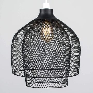 Show details for Matt Black Mesh Lampshade Ceiling Light Shade Pendant Living Room Lighting LED Picture of Matt Black Mesh Lampshade Ceiling Light Shade Pendant Living Room Lighting LED