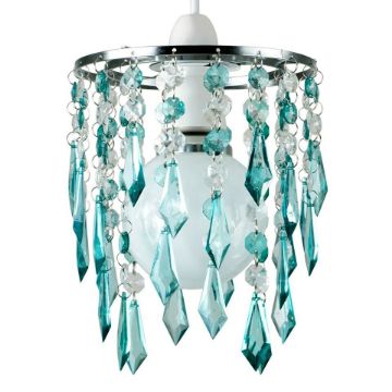 Show details for Crystal Droplets Jewel Acrylic Ceiling Pendant Light Shade - Effortless Lampshade Fit Picture of Crystal Droplets Jewel Acrylic Ceiling Pendant Light Shade - Effortless Lampshade Fit