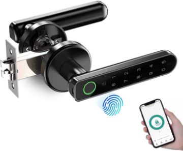 Show details for Smart Door 4-in-1 Lock Door Handle Electronic Keyboard Password Bluetooth Smart Lock Biometric Identification Fingerprint Lock Picture of Smart Door 4-in-1 Lock Door Handle Electronic Keyboard Password Bluetooth Smart Lock Biometric Identification Fingerprint Lock