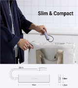 Picture of USB C Hub, 5-in-1 USB C Multiport Adapter with 100W PD, 4K HDMI, 3 USB-A Data Ports, Aluminum USB Type C Hub 