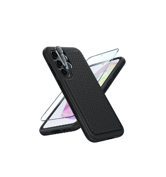 Show details for Dual Layer Shockproof Drop Protection Case - Galaxy A35 360 Military Grade Protective Mobile Phone Cover Rugged Matte Heavy Duty Slim TPU Cases Black Picture of Dual Layer Shockproof Drop Protection Case - Galaxy A35 360 Military Grade Protective Mobile Phone Cover Rugged Matte Heavy Duty Slim TPU Cases Black