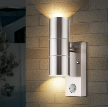 Show details for Stainless Steel Up Down Motion Sensor Wall Lights with PIR Sensor, Mains Powered Exterior Outdoor Wall Lamp Picture of Stainless Steel Up Down Motion Sensor Wall Lights with PIR Sensor, Mains Powered Exterior Outdoor Wall Lamp