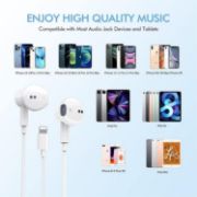 Picture of Lightning Earphones for iPhone HiFi Stereo Wired In-Ear Earbuds Built-in Microphone & Volume Control Compatible with iPhone 14/13/SE/12/11/XR/8/7/XS