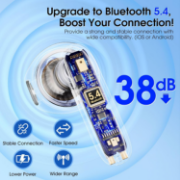 Picture of Bluetooth 5.4 Wireless Earbuds with 6 Mics, ENC Noise Cancelling, 35H Playtime, LED Display, IPX7 – Black