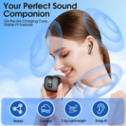 Picture of Bluetooth 5.4 Wireless Earbuds with 6 Mics, ENC Noise Cancelling, 35H Playtime, LED Display, IPX7 – Black