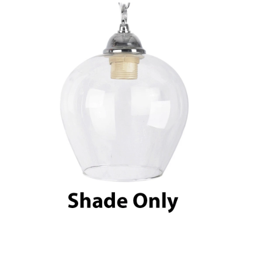Picture of  Clear Glass Ceiling Pendant: Effortless Modern Elegance for Your Living Room
