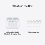 Picture of Apple AirPods Pro 3 Wireless Earbuds with ANC, Spatial Audio, Heart Rate Sensor, Live Translation & USB-C Charging