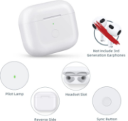 Picture of Charging Case Replacement Compatible with AirPods 3rd Generation, Wireless AirPods 3 Charger Case |White|