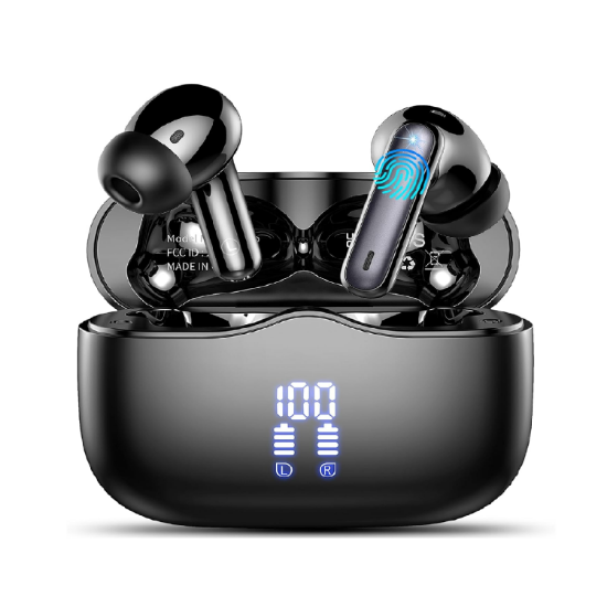 Picture of Bluetooth 5.4 Wireless Earbuds, HiFi Bass, 4 ENC Mics, 40H Playtime, IP7 Waterproof, USB-C