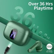 Picture of Bluetooth 5.4 Earbuds, 4 ENC Mics, HiFi Sound, 36H Playtime, LED Display, IP7 Waterproof (Green)