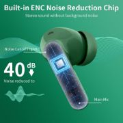 Picture of Bluetooth 5.4 Earbuds, 4 ENC Mics, HiFi Sound, 36H Playtime, LED Display, IP7 Waterproof (Green)