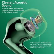 Picture of Bluetooth 5.4 Earbuds, 4 ENC Mics, HiFi Sound, 36H Playtime, LED Display, IP7 Waterproof (Green)