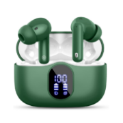 Picture of Bluetooth 5.4 Earbuds, 4 ENC Mics, HiFi Sound, 36H Playtime, LED Display, IP7 Waterproof (Green)