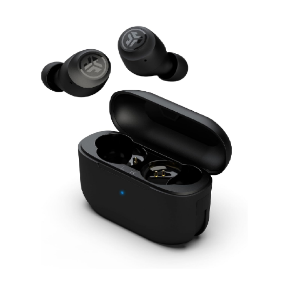 Picture of JLab Go Air Pop+ Earbuds, Bluetooth, Mic, 35H Playtime, USB-C, EQ3 Sound, Dual Connect, Black