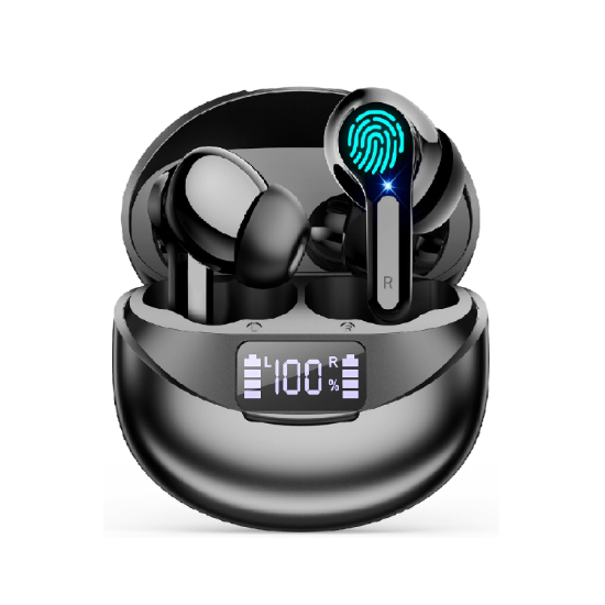 Picture of Wireless Earbuds Bluetooth 5.3, USB-C Earphones, HiFi Stereo, Deep Bass, CVC Noise Cancelling, 35H Playtime, LED Display, Water Resistant