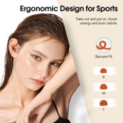 Picture of Wireless Earbuds Bluetooth 5.3, 4 ENC Mic, 50H Playtime, Stereo Dual LED Display, Earhooks Sport Headphones, IP7 Waterproof Gym Earphones, Orange