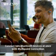 Picture of Sony WF-C510 Wireless Earbuds, Multipoint, Ambient Sound, IPX4, 22H Battery, Black