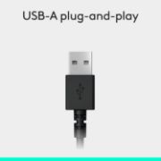 Picture of Logitech H390 Wired USB Headset, Stereo PC/Laptop Headphones, Noise Cancelling Mic, In-Line Controls, Chromebook Compatible, Black