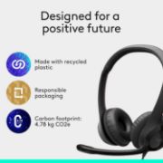 Picture of Logitech H390 Wired USB Headset, Stereo PC/Laptop Headphones, Noise Cancelling Mic, In-Line Controls, Chromebook Compatible, Black