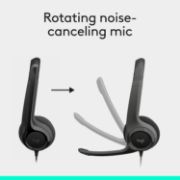 Picture of Logitech H390 Wired USB Headset, Stereo PC/Laptop Headphones, Noise Cancelling Mic, In-Line Controls, Chromebook Compatible, Black