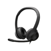 Picture of Logitech H390 Wired USB Headset, Stereo PC/Laptop Headphones, Noise Cancelling Mic, In-Line Controls, Chromebook Compatible, Black