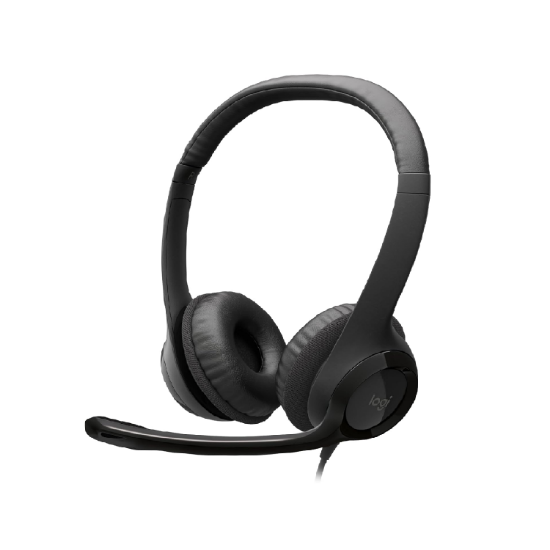 Picture of Logitech H390 Wired USB Headset, Stereo PC/Laptop Headphones, Noise Cancelling Mic, In-Line Controls, Chromebook Compatible, Black