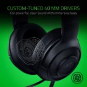 Picture of Razer Kraken X Lite Wired Gaming Headset, Ultralight 230g, Surround Sound, Cardioid Mic, 3.5mm for PC, PS4/PS5, Xbox, Switch, Black