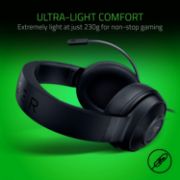 Picture of Razer Kraken X Lite Wired Gaming Headset, Ultralight 230g, Surround Sound, Cardioid Mic, 3.5mm for PC, PS4/PS5, Xbox, Switch, Black