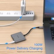 Picture of USB C to HDMI Adapter 3-in-1 Multiport (4K HDMI, USB 3.0, 100W PD) for MacBook, iPad Pro, Chromebook, Surface & Samsung Devices
