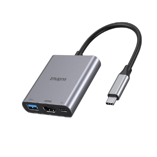 Picture of USB C to HDMI Adapter 3-in-1 Multiport (4K HDMI, USB 3.0, 100W PD) for MacBook, iPad Pro, Chromebook, Surface & Samsung Devices