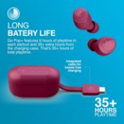 Picture of JLab Go Air Pop+ True Wireless Earbuds Bluetooth In-Ear Headphones 35H Playtime USB-C Charging Case EQ3 Sound Dual Connect Mic Dark Pink