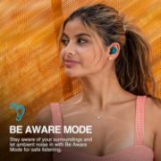 Picture of JLab Go Air Pop+ True Wireless Earbuds Bluetooth In-Ear Headphones 35H Playtime USB-C Charging Case EQ3 Sound Dual Connect Mic Dark Pink