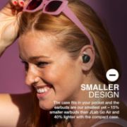 Picture of JLab Go Air Pop+ True Wireless Earbuds Bluetooth In-Ear Headphones 35H Playtime USB-C Charging Case EQ3 Sound Dual Connect Mic Dark Pink