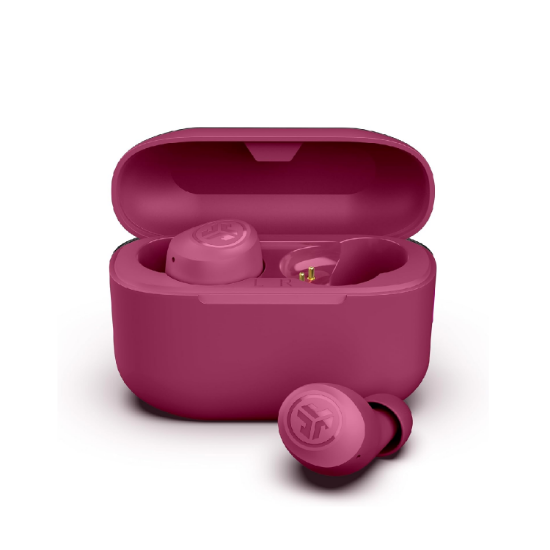 Picture of JLab Go Air Pop+ True Wireless Earbuds Bluetooth In-Ear Headphones 35H Playtime USB-C Charging Case EQ3 Sound Dual Connect Mic Dark Pink