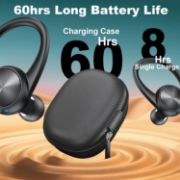 Picture of Wireless Earbuds 60H Playtime LED Display Earhooks HiFi Bass Bluetooth 5.3 Sports Earphones USB-C