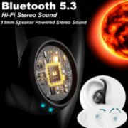 Picture of Wireless Earbuds 60H Playtime LED Display Earhooks HiFi Bass Bluetooth 5.3 Sports Earphones USB-C