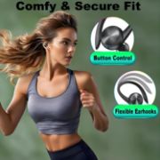 Picture of Wireless Earbuds 60H Playtime LED Display Earhooks HiFi Bass Bluetooth 5.3 Sports Earphones USB-C