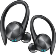Picture of Wireless Earbuds 60H Playtime LED Display Earhooks HiFi Bass Bluetooth 5.3 Sports Earphones USB-C