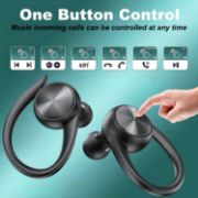 Picture of Wireless Earbuds 60H Playtime LED Display Earhooks HiFi Bass Bluetooth 5.3 Sports Earphones USB-C