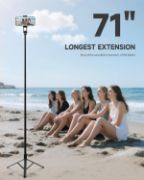 Picture of 180cm Phone Tripod & Selfie Stick with Remote, Aluminum Stand for iPhone/Android