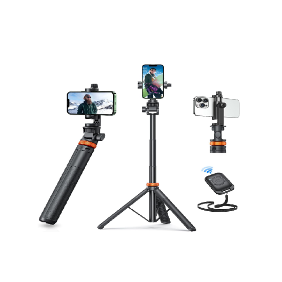 Picture of Vimose 62” Phone Tripod & Selfie Stick with Remote, Extendable Travel Tripod Stand for iPhone & Android Smartphones