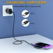 Picture of Wireless Charging Pad for iPhone 17–11 & Samsung Galaxy S22–S9, Fast Charging Mat for AirPods & Phones
