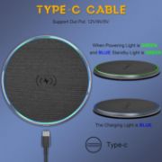 Picture of Wireless Charging Pad for iPhone 17–11 & Samsung Galaxy S22–S9, Fast Charging Mat for AirPods & Phones