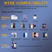 Picture of Wireless Charging Pad for iPhone 17–11 & Samsung Galaxy S22–S9, Fast Charging Mat for AirPods & Phones