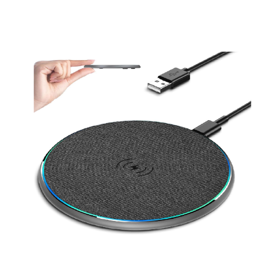Picture of Wireless Charging Pad for iPhone 17–11 & Samsung Galaxy S22–S9, Fast Charging Mat for AirPods & Phones