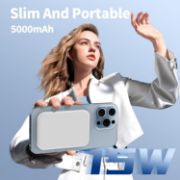 Picture of 5000mAh Wireless Magnetic Power Bank, 15W Fast USB-C Portable Charger for iPhone 17–12 Series, Lightweight Design